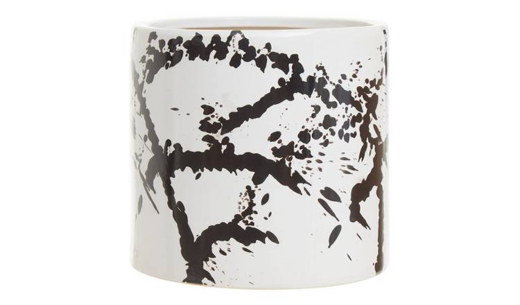 Orsina Sorrell Large Planter - Black and White