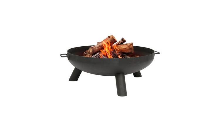 Hammer & Tongs Round Iron Fire Pit -Black
