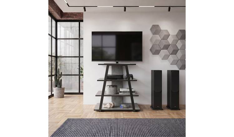 Decortie Lyno Mini TV Stand 18mm Particleboard and Metal - Retro Grey
