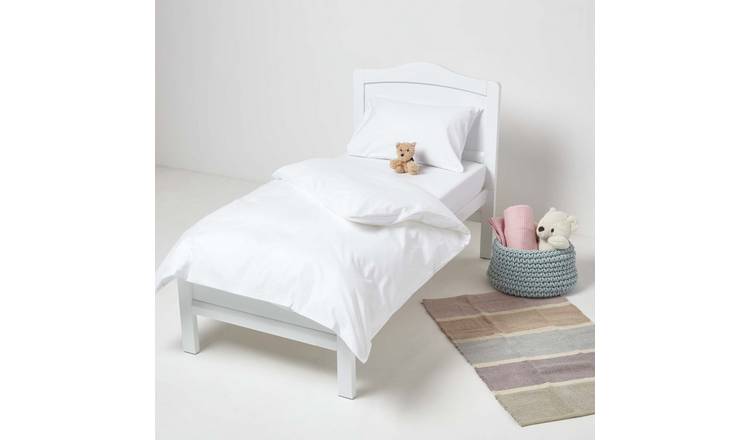 Homescapes Egyptian Cotton Cot Bed Duvet Cover Set - White