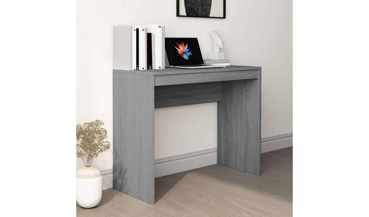 Walplus Engineered Wood Desk - Grey and Oak - 90 x 40 x 72 cm