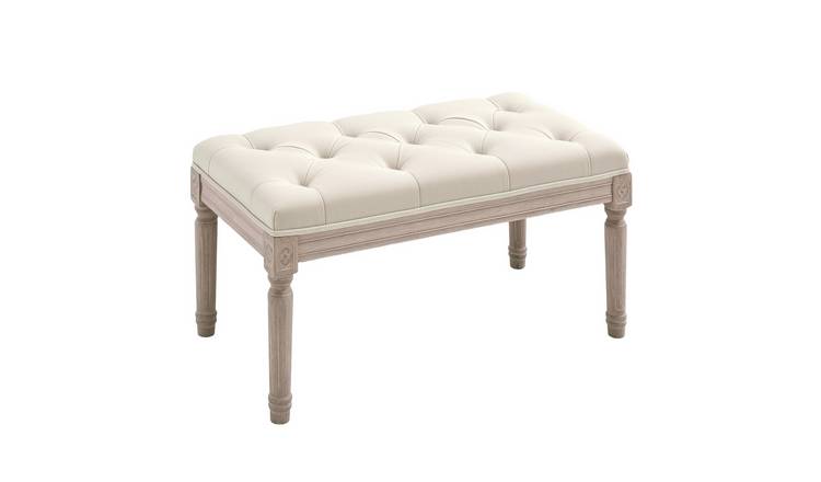 HOMCOM 80cm End of Bed Bench - Cream White