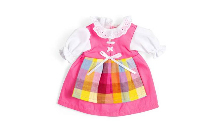 Bigjigs Toys Pink Dress With Pinafore For Small Doll