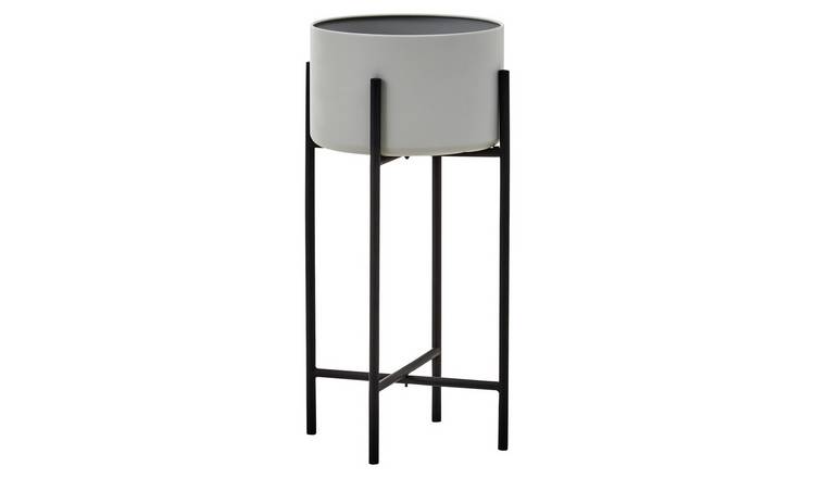 Orsina Trosa Large Floor Standing Planter - Grey and Black