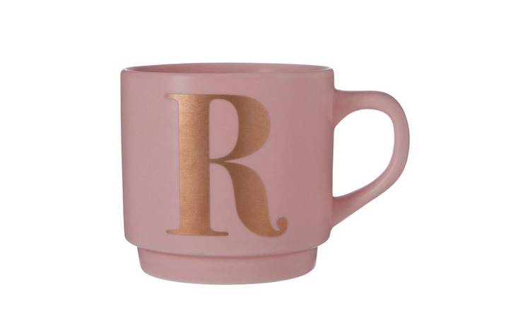Orsina Signet R Monogram Mug – Pink