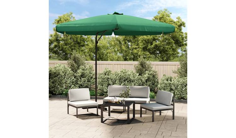 Walplus Polyester Garden Parasol - Green - 300 x 250 cm