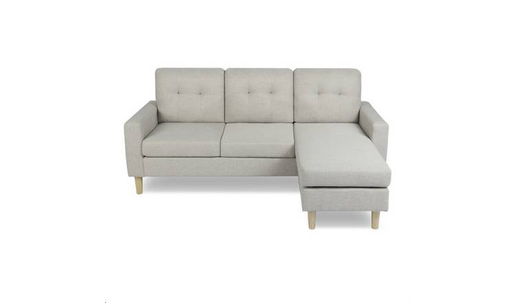 HomeGardenDirect Pisa Small Woven Fabric Chaise Sofa - Oatmeal