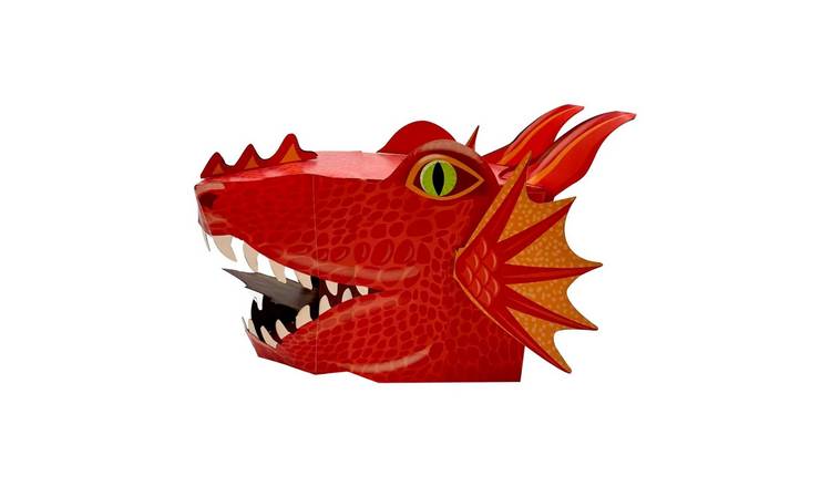 Fiesta Crafts Red Dragon 3D Mask Craft Kit - 5 Years +