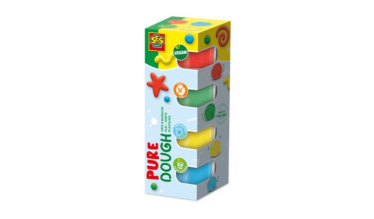SES Creative Feel Good Play Dough Pure 4 Piece Model Set
