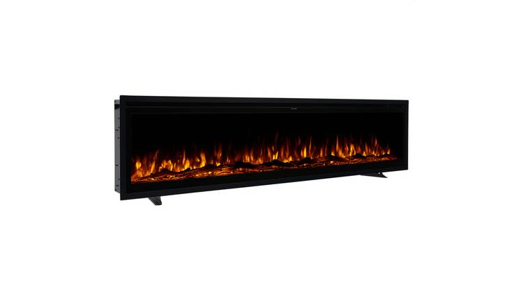 Living and Home 73 Inch Electric Fireplace with Remote - Black