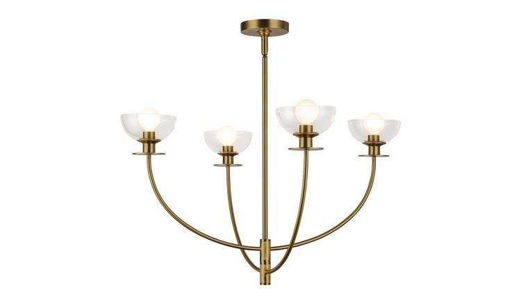 Elstead Alora 4 Arm Pendant Light - Brushed Gold