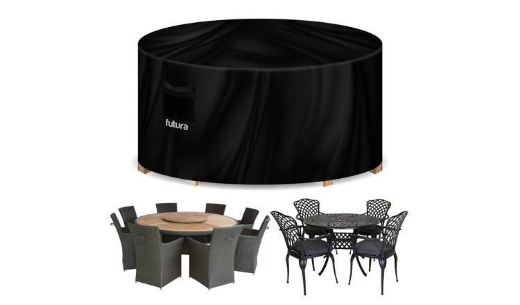 Futura Round Waterproof Deluxe Garden Furniture Cover 230cm - Black