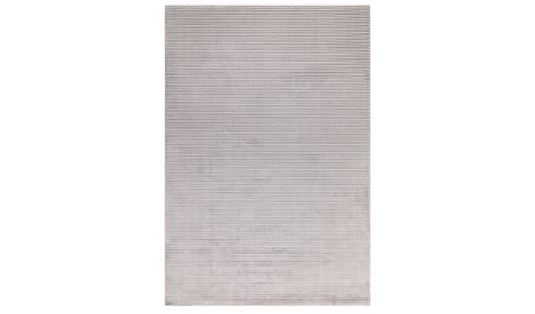Mega Flooring Silver Modern Plain Rug - 80 x 150cm