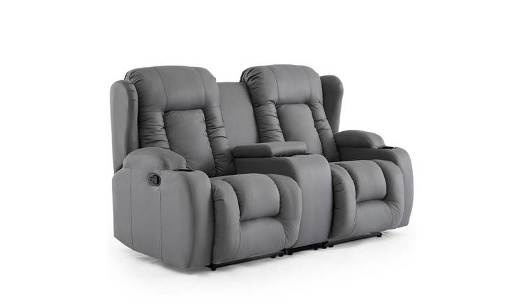 Furniture Online Caesar Manual Recliner 2 Seater Fabric Sofa – Grey