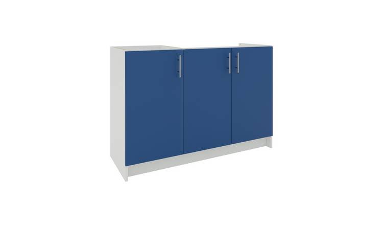 JD Greta 1200mm Sink Cabinet with 3 Doors - Navy Blue Matt