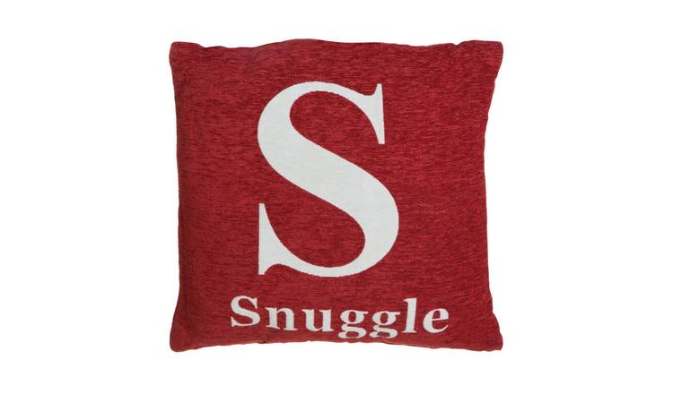 Orsina Words Snuggle Rectangular Cushion – Red
