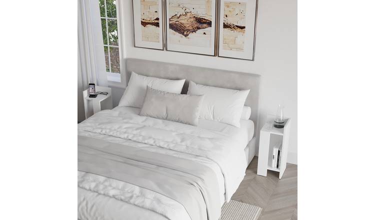 Decortie ElosSet Particleboard Bedside Table - White