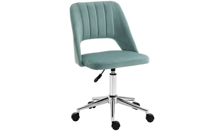 Vinsetto Modern Velvet feel Fabric Desk Chair - Green