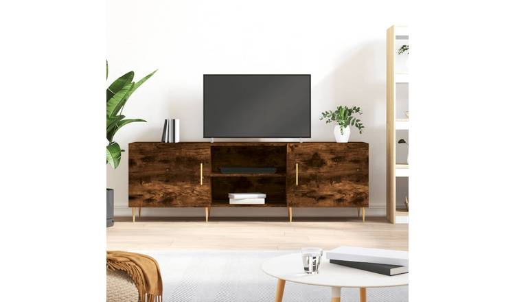 Walplus Engineered Wood TV Cabinet - Dark Oak - 150 x 30 x 50 cm