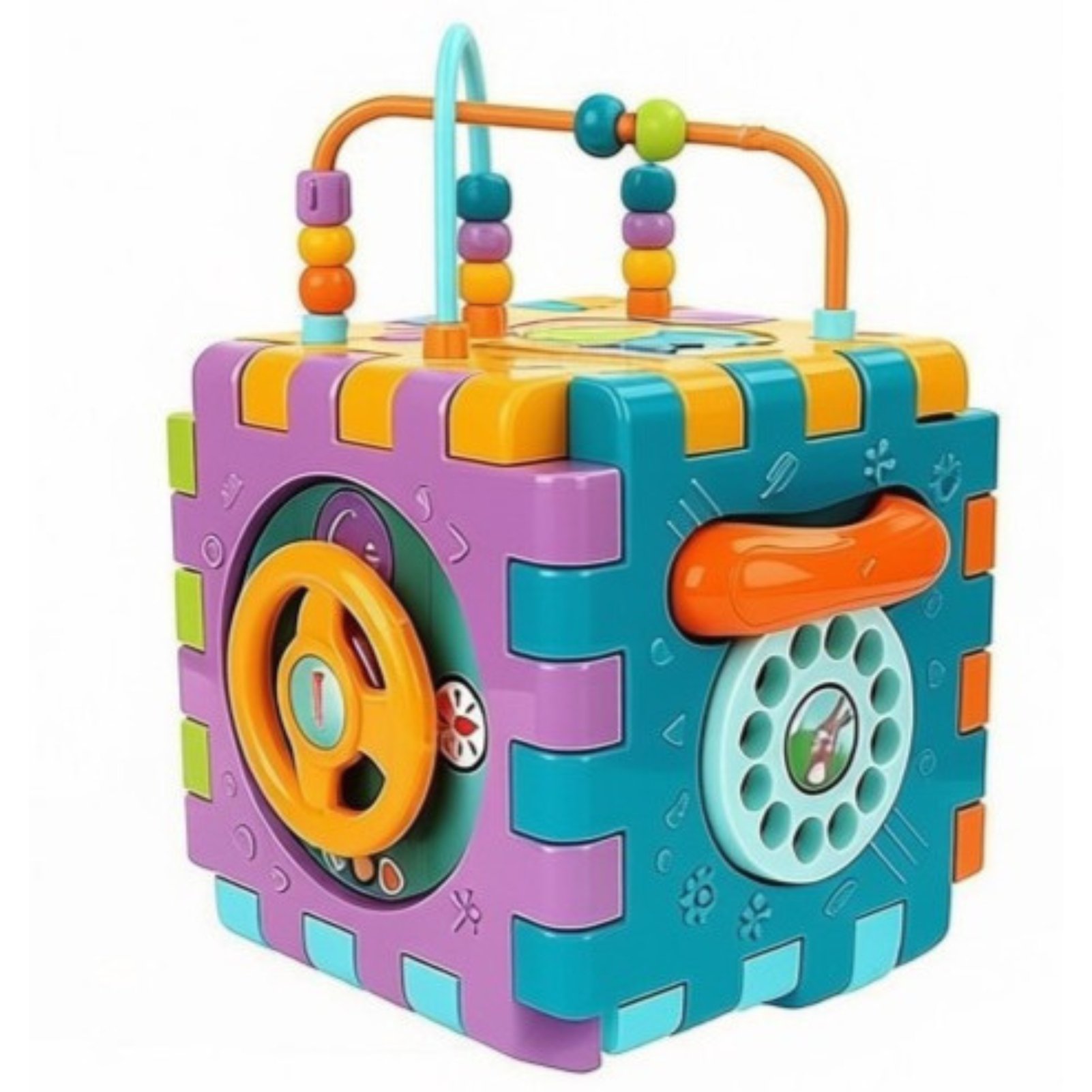deAO 6 in 1 Musical Activity Cube Toy - Image 3