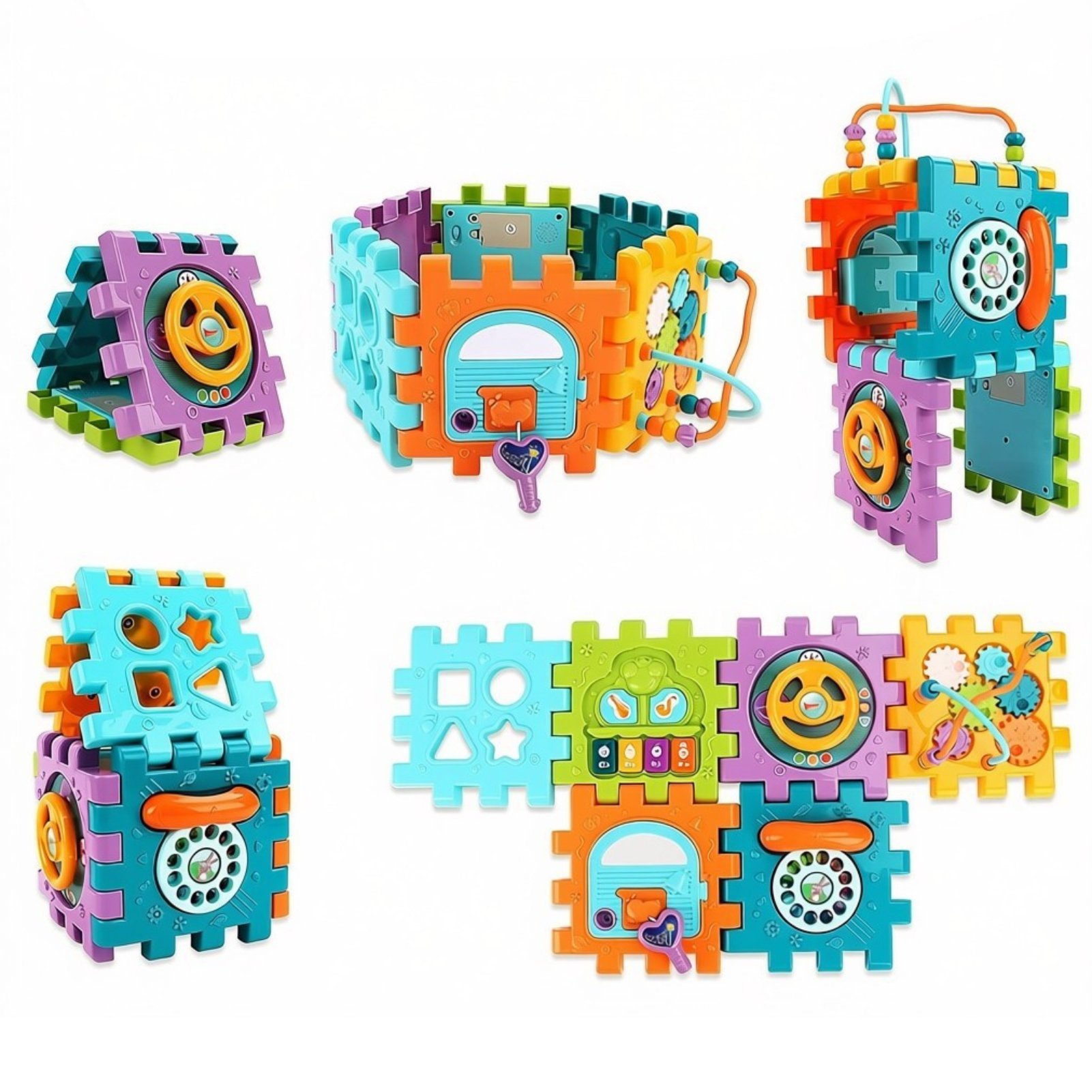 deAO 6 in 1 Musical Activity Cube Toy - Image 4