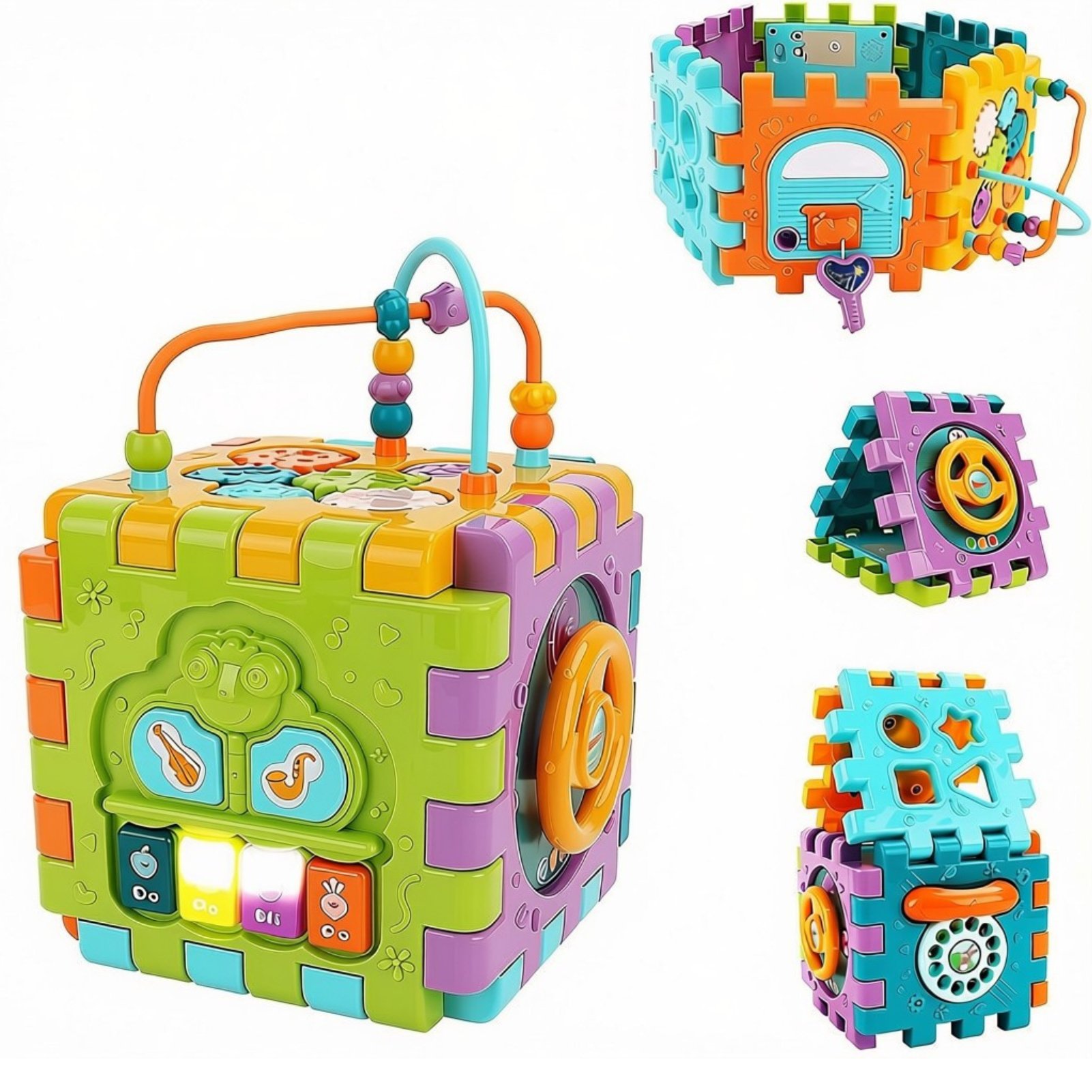 deAO 6 in 1 Musical Activity Cube Toy - Image 5