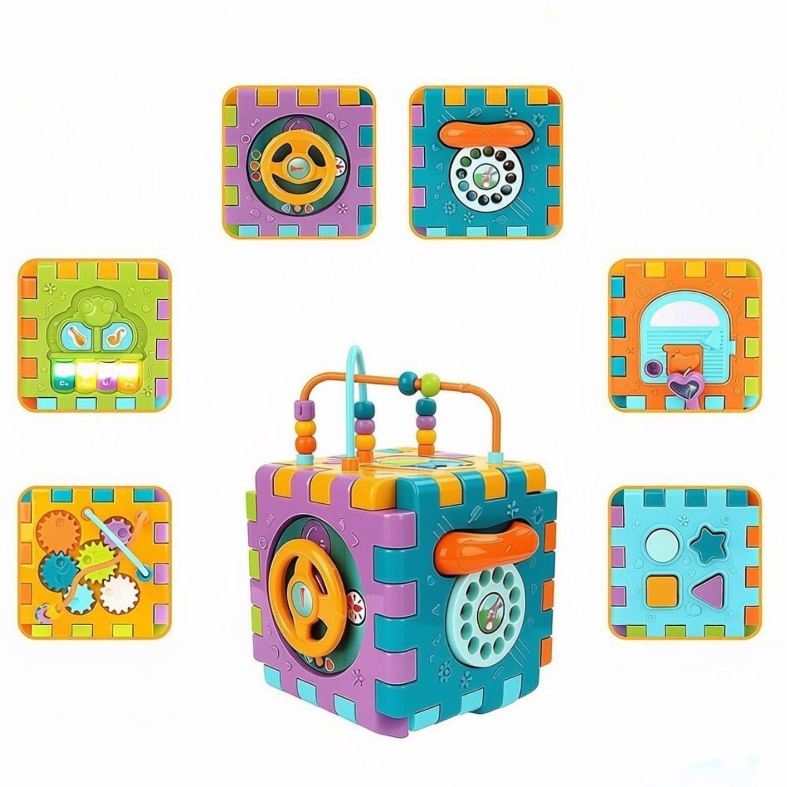 deAO 6 in 1 Musical Activity Cube Toy - Image 6
