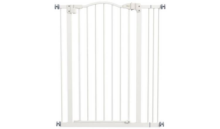 PawHut Pressure Fit Auto Close Dog Stair Gate - 74-87cm x 94cm - White