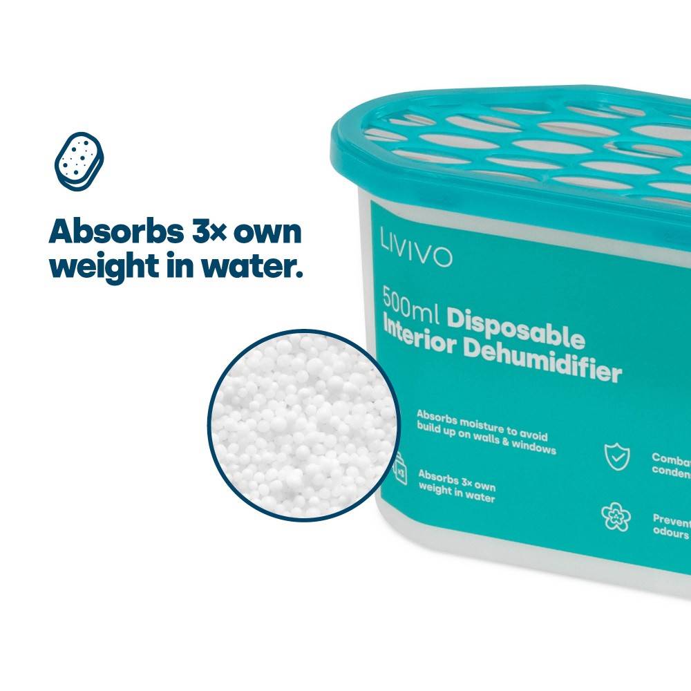 LIVIVO Disposable Teardrop Dehumidifiers 500ml - Pack of 10 - Image 3