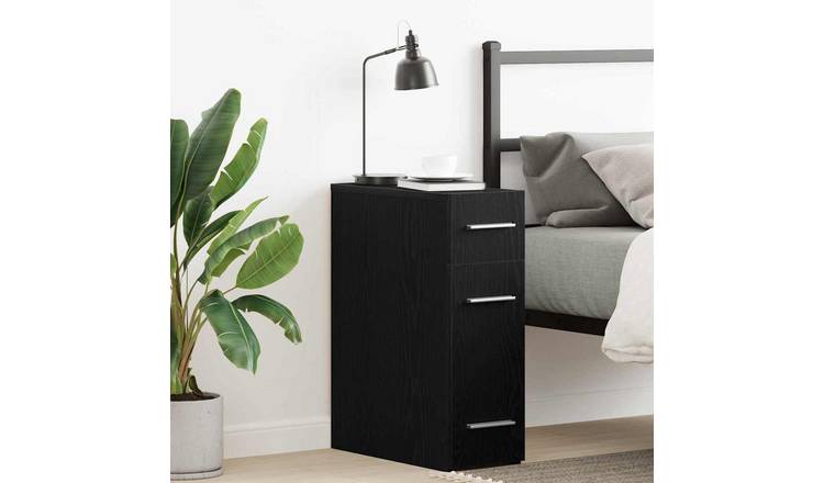 Walplus Engineered Wood Cabinet - Black Ash - 20 x 45.5 x 60 cm