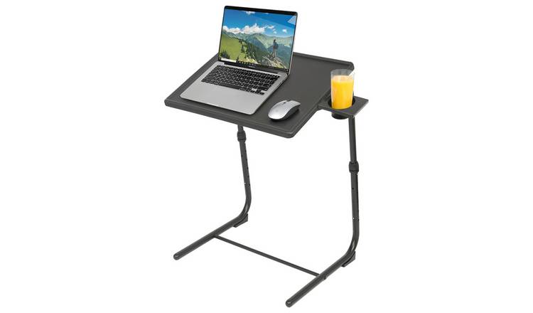 Harbour Housewares Height Adjustable Folding Laptop Table - Black