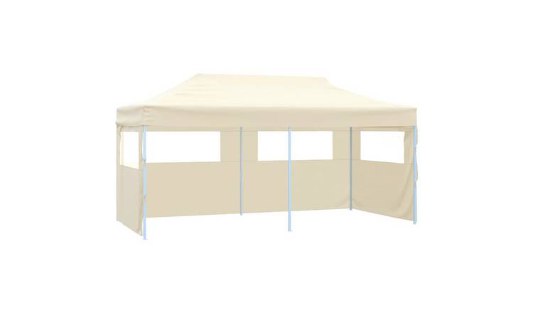 Walplus 3 x 6 m Professional Steel Folding Party Tent with 4 Sidewalls - Cream