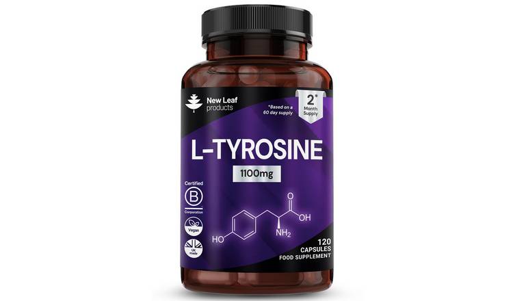 New Leaf L-Tyrosine 1100mg Amino Acid Supplements - 120 Capsules