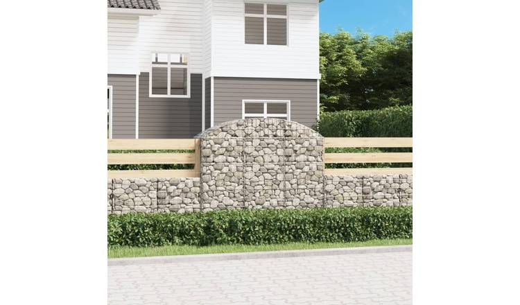 Walplus Galvanised Iron Gabion Basket - Silver 150 x 50 x 120/ - 140 cm