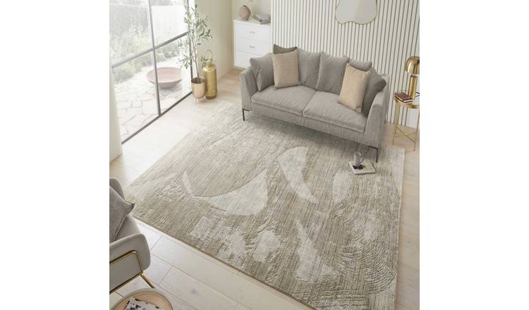 Mega Flooring Beige Modern Abstract Rug - 170 x 240cm