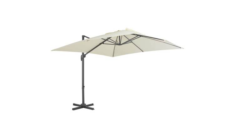 Walplus Cantilever Parasol - Sand - 300 x 300 x 258 cm