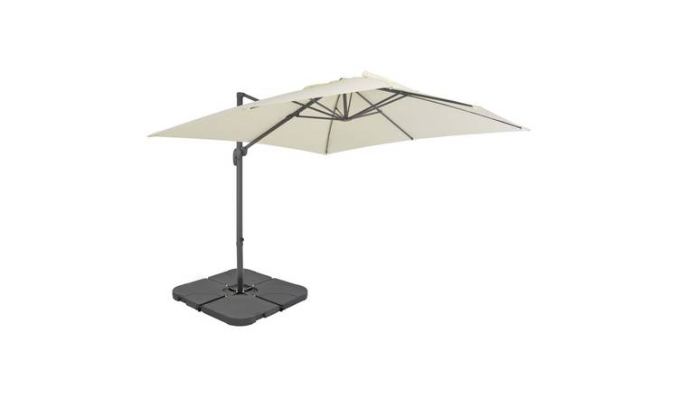 Walplus Garden Parasol - Sand - 300 x 300 x 258 cm