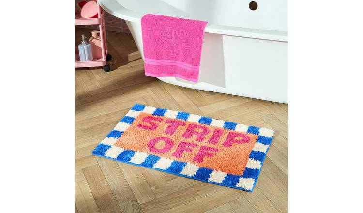 OHS Strip Off Tufted Bath Mat - 45 x 75cm - Multi