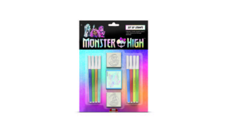 Monster High Blister Pack 2 Stamps – Kids Craft & Stationery Set