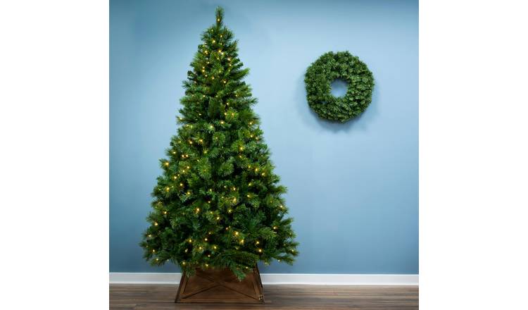 Christmas Tree World 12ft Pre-Lit Majestic Dew Pine Christmas Tree