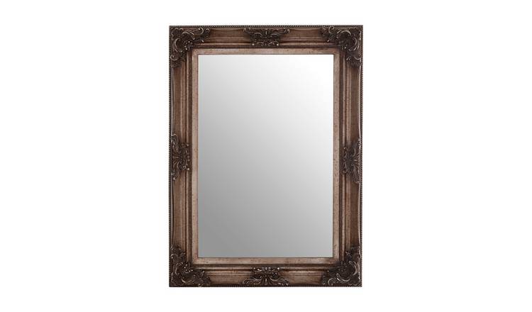 Orsina Antoinette Antique Bronze Wood Wall Mirror - Silver