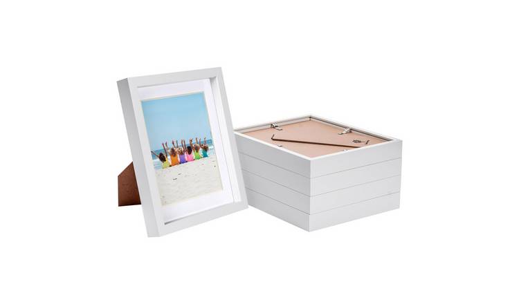 Nicola Spring 8 x 10" 3D Photo Box Frames with 5 x 7" White Mount (5x) - White