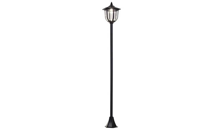 Outsunny Outdoor Garden Solar Post Lamp Pathway - Black