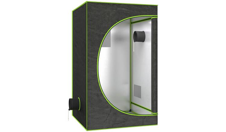 Outsunny Reflective Oxford Fabric Grow Tent – Black