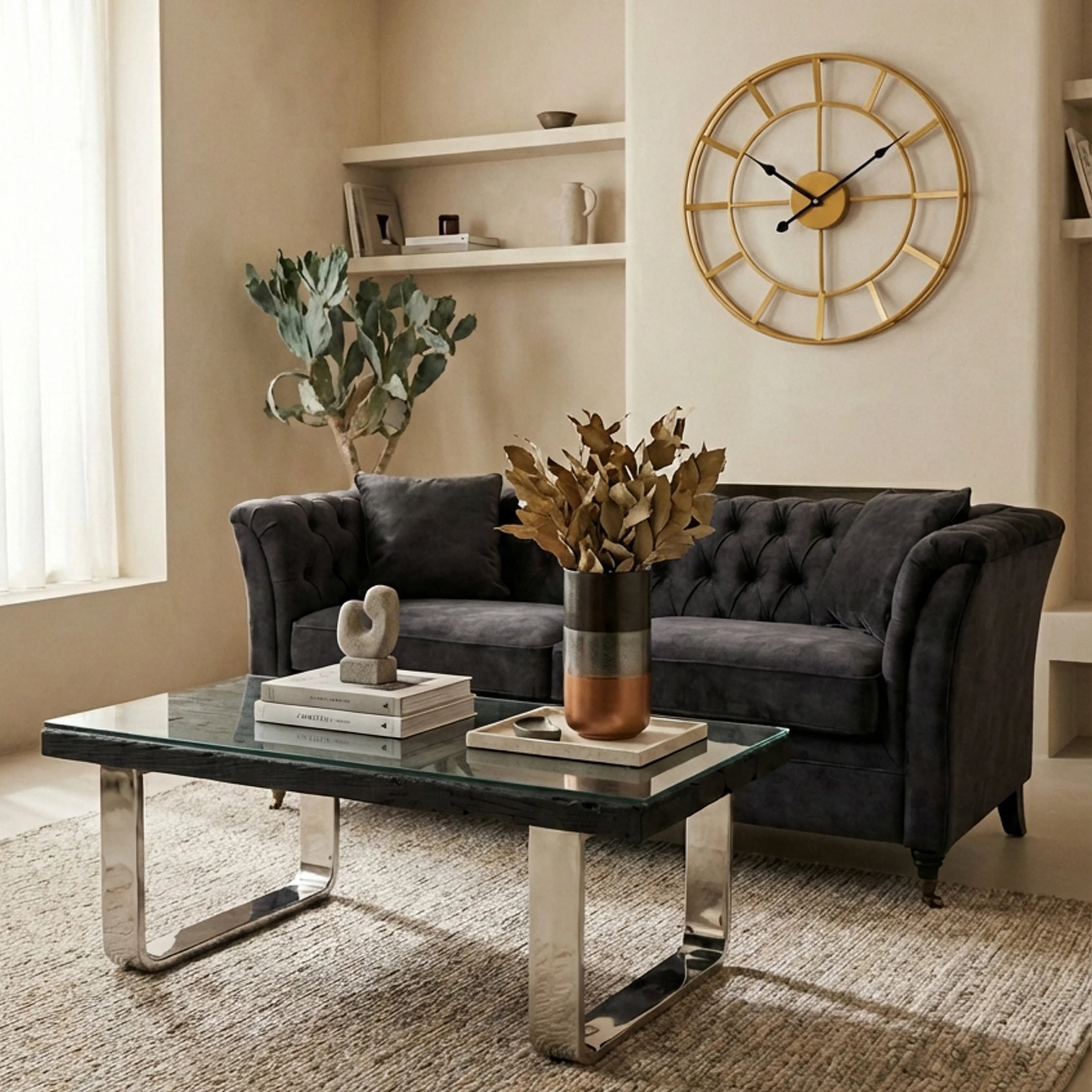 Orsina Kerala Salvaged Wood Coffee Table - Black - Image 1