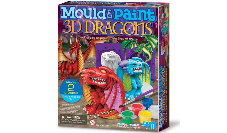 4M Mould & Paint 3D Dragons - 5 Years +