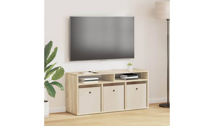 Walplus 3 Drawer Lowboard - Sonoma Oak - 102 x 32 x 48.5 cm