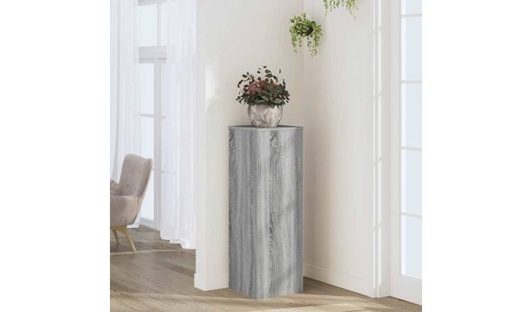 Walplus Engineered Wood Plant Stand - Grey Sonoma - 33 x 33 x 100 cm