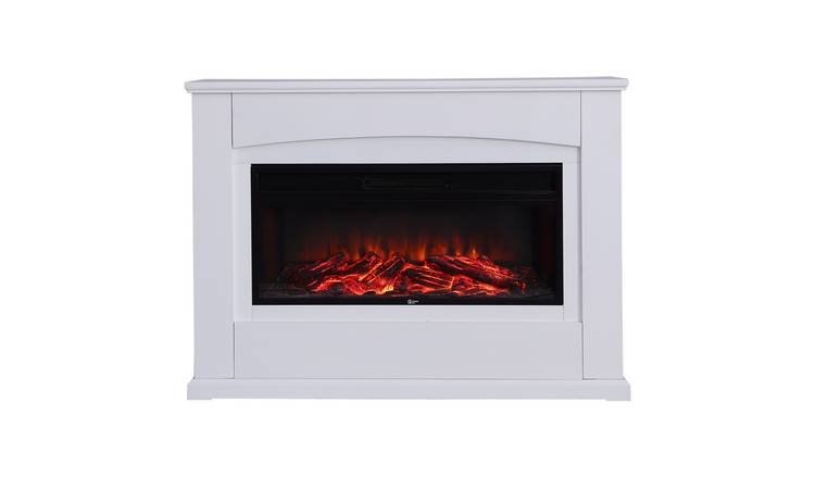Living and Home Electric Fireplace with Remote Control - Black