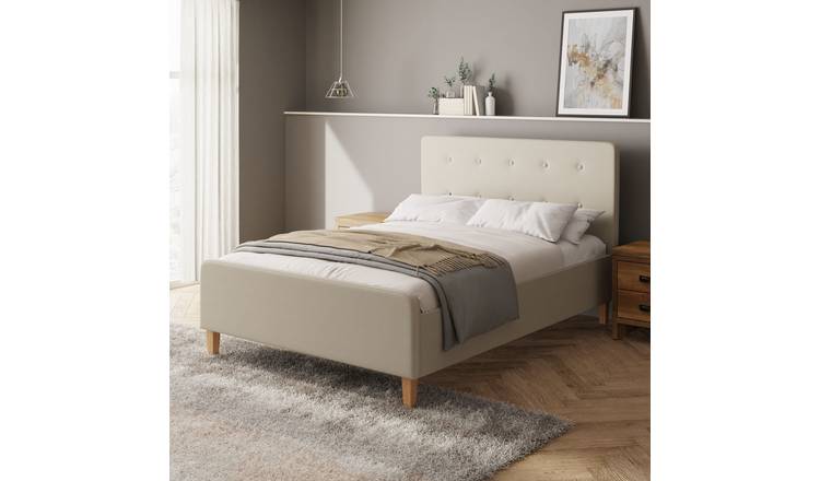 GFW Ashbourne Double Fabric Side Lift Ottoman Bed - Natural